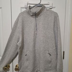 All in Motion Men's Light Gray Zip-Up Sweater